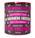Spruch-Tasse „Beste Freundin“ – Keramik (330 ml)