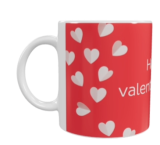 Keramik-Spruch Tasse – „Happy Valentines Day“ (330 ml)