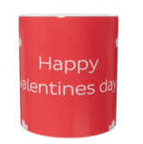 Keramik-Spruch Tasse – „Happy Valentines Day“ (330 ml)