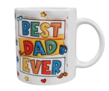 Spruch-Tasse „Best Dad Ever“ – Keramik (330 ml)