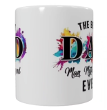Keramik Spruch-Tasse – „The Best Dad – Man Myth Legend“ (330 ml)