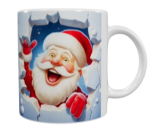 Weihnachts-Keramik-Tasse – Fröhlicher Santa (330 ml)