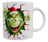 Weihnachts-Keramiktasse – Lustiges Grünmonster (330 ml)