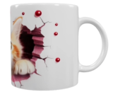 Weihnachts-Keramiktasse mit süßem Kätzchen-Motiv (330 ml)