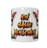 Freche Giraffen-Tasse – „Ich hasse Menschen“ (330 ml)