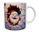 Weihnachts-Keramiktasse – Santa Claus Motiv (330 ml)