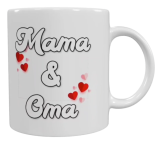 Mama & Oma Keramik-Tasse – „Ich habe 2 Titel“ (330 ml)