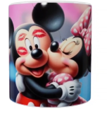 Mickey & Minnie Keramik-Tasse – Liebevolles Cartoon-Motiv (330 ml)