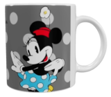 Minnie Mouse Keramik-Tasse – Grau mit Punkten (330 ml)