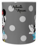 Minnie Mouse Keramik-Tasse – Grau mit Punkten (330 ml)