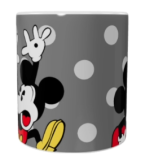 Mickey Mouse Keramik-Tasse – Grau (330 ml)