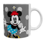 Minnie Mouse Keramik-Tasse – Grau mit Punkten (330 ml)