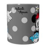 Minnie Mouse Keramik-Tasse – Grau/Weiß (330 ml)