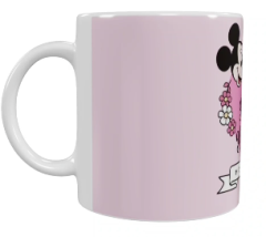 Mickey & Minnie Keramik-Tasse – Rosa (330 ml)