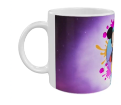 Mickey & Minnie Mouse Keramik-Tasse – Buntes Splash-Design (330 ml)