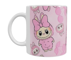 Labubu Keramik-Tasse – Rosa (330 ml)
