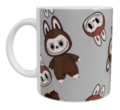 Labubu Keramik-Tasse – Grau (330 ml)