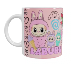 Labubu Keramik-Tasse – Rosa (330 ml)
