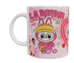 Labubu Keramik-Tasse – Pinkes Design (330 ml)