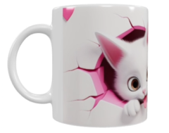 Cat Keramik-Tasse – Süßes Kätzchen-Design (330 ml)