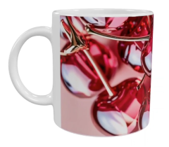 Früchte Keramik-Tasse – Kirschmotiv (330 ml)