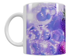 Früchte Keramik-Tasse – Violette Erdbeeren (330 ml)