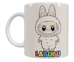 Labubu Keramik-Tasse – Creme (330 ml)