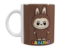 Labubu Keramik-Tasse – Braun (330 ml)