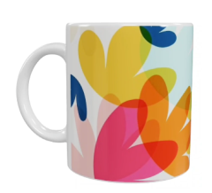 Abstrakte Design Keramik-Tasse – Bunt (330 ml)