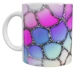 Keramik-Tasse – Pastell Mosaik Design (330 ml)