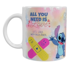 Stitch Keramik-Tasse – Love & Self Love (330 ml)