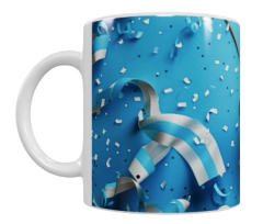 Fußball Keramik-Tasse – Blau (330 ml)