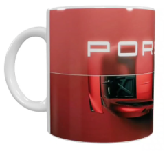 Auto Keramik-Tasse – Sportwagen-Design Rot (330 ml)