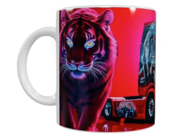 Auto Keramik-Tasse – Tiger & Truck Design (330 ml)