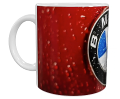BMW Keramik-Tasse – Rot mit Tropfen (330 ml)