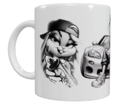 Auto-Tasse – Cooles Design mit Bunny-Motiv (330 ml)