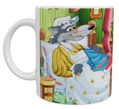 Rotkäpchen Keramik-Tasse – Märchenmotiv (330 ml)