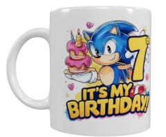 Sonic Geburtstags-Keramik-Tasse – 7. Geburtstag (330 ml)