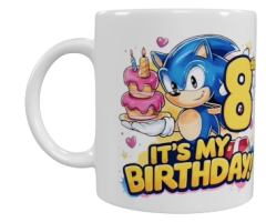 Sonic Geburtstags-Keramik-Tasse – 8. Geburtstag (330 ml)