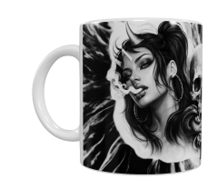 Tattoo Style Keramik-Tasse – Dark Art Design (330 ml)