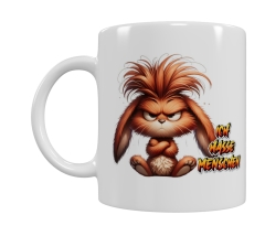 Grummel-Hase Keramik-Tasse – „ICH HASSE MENSCHEN“ (330 ml)