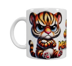 Grimmiger Tiger – „Ich hasse Menschen“ Keramik-Tasse (330 ml)