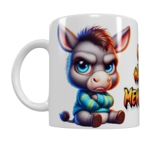Frecher Esel mit Attitüde – „Ich hasse Menschen“ Keramik-Tasse (330 ml)