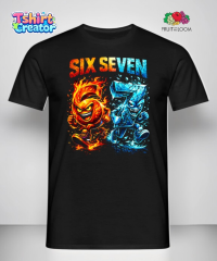 Six Seven FeuerFlammen T-Shirt – Schwarz