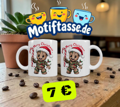 Groot Weihnachts Keramik-Tasse – Weiß (330 ml)