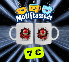 Marvel 3D Optik Keramik-Tasse – Iron Hero Design (330 ml)