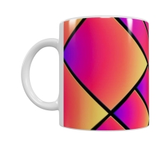 Keramik-Tasse – Buntes Mosaikdesign (330 ml)