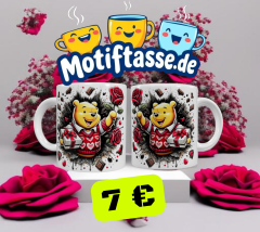 Bär Keramik-Tasse – Valentinsdesign (330 ml)