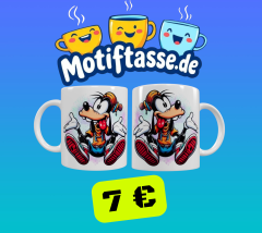 Coole Cartoon-Hund Keramik-Tasse – Urban Style (330 ml)