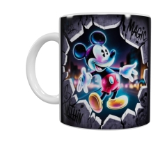 Neon-Maus Keramik-Tasse – Urban Magic Design (330 ml)